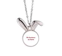 No Business No Killing Art Deco - Collar con colgante de conejo de moda
