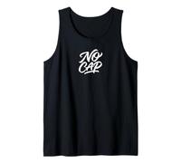 No Cap Funny Modern Slang Auténtico Gráfico Minimalista Verdad Camiseta sin Mangas