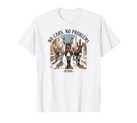 No Cars No Problems Hydra, Lindo Burros En Un Camino Griego Camiseta