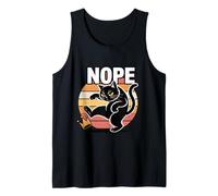 No, Cat Kicking Crown Funny No Kings America Camiseta sin Mangas