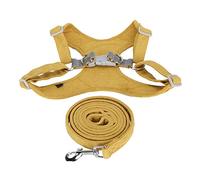 No Choking Pet Dog Harness with Traction Rope, Adjustable Suede Vest for Medium & Large Dogs, Reflective, Comfortable & Breathable (S)