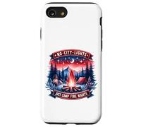 No City Lights Just Camp Noches Fuego Senderismo Naturaleza Carcasa para iPhone SE (2020) / 7/8