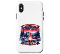 No City Lights Just Camp Noches Fuego Senderismo Naturaleza Carcasa para iPhone X/XS