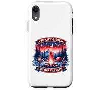 No City Lights Just Camp Noches Fuego Senderismo Naturaleza Carcasa para iPhone XR