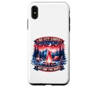 No City Lights Just Camp Noches Fuego Senderismo Naturaleza Carcasa para iPhone XS MAX