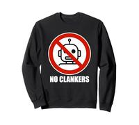 No Clankers Anti AI Slop Robot Stop Inteligencia Artificial Sudadera
