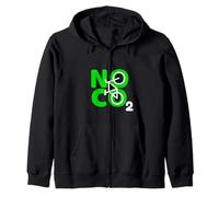 No CO2 Ecology Think Green Eco Biker Save The Planet Cotización Sudadera con Capucha