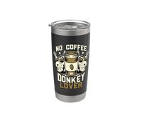 No Coffee Farm Animal Donkey Dueño Amante del café Amante del burro Vaso térmico de acero inoxidable de doble pared