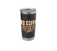 No Coffee Israelí Arte Marcial Amante del Café Krav Maga Fighter Vaso térmico de acero inoxidable de doble pared