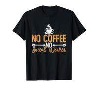 No Coffee No Social Service Aide Amante del café Trabajador Social Camiseta gráfica económica