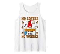 No Coffee No Workee Funny Work GNOME Graphic For Office Dad Camiseta sin Mangas