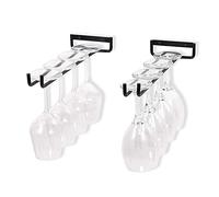 NO Colgador para Copas, 2 Piezas Soporte Copas Colgante Negro De Soporte Para Vasos De Hierro Adecuado Para 4 Copas Estante De Exhibición Para Copas De Vino Montado En La Pared Para Gabinete De Vino