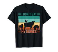 No como mis Homies Vegano Amo a Todos los Animales Igual Camiseta gráfica económica