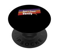No confíe en verificar la Verdad a Prueba de Libertad Auto custodia Bitcoin PopSockets PopGrip Adhesivo