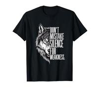 No confundas el silencio con la debilidad Inspirador amante del lobo Camiseta