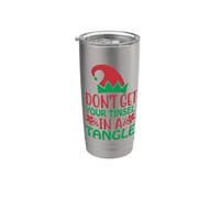 No consigas tu oropel en una Navidad de enredo elfo Vaso térmico de acero inoxidable de doble pared
