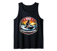 No Couch Potatoes Standing Up Jetskier Jet Ski Propietario Jetski Camiseta sin Mangas