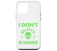 No creo en humanos, extraterrestres divertidos, UAP, OVNI, nave espacial Carcasa para iPhone 12 mini