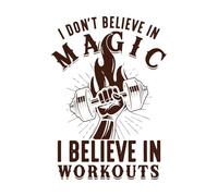 No creo en la magia, creo en el diseño de entrenamientos. Calcomanías de pared 36x51.1cm Vinilos para ventanas Café