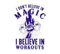 No creo en la magia, creo en el diseño de entrenamientos. Calcomanías de tallado fino 57.6x81.8cm No daña la superficie de la pared Azul oscuro