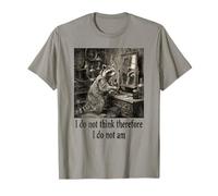 No Creo por lo Tanto no Soy Funny Racoon Filosofía Camiseta