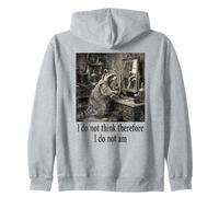 No Creo por lo Tanto no Soy Funny Racoon Filosofía Sudadera con Capucha