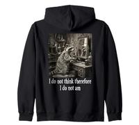 No Creo por lo Tanto no Soy Funny Racoon Filosofía Sudadera con Capucha