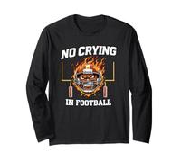 No Crying in Football Funny Sports Gift Manga Larga