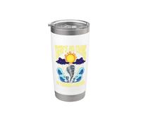 No Crying In Tornado Chasing Funny meteorólogo huracán Vaso térmico de acero inoxidable de doble pared