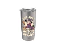 "No cualquier bruja, soy La Befana" Epifanía italiana divertida Vaso térmico de acero inoxidable de doble pared