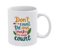 No Cuentes Los Días. Haz Que Los Días Cuenten. Taza Cerámica Tazas Porcelana Taza De Café 330Ml Para Amigo Cacao Zumo