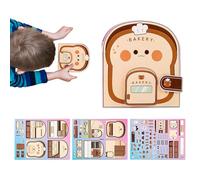 No-Cut Quiet busy bok - Kids Craft Learning Books, Quiets Fun, Durable Soft Pages Reusable Engaging Textures Stimulating Ideas | Suitable for Home Classroom Playtime Developing Fine Motor Skills