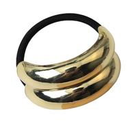No Damage Hair Ties, Double Arch Ponytail Hair Tie Headband, Retro Temperament Headwear, Hair Scrunchies for Daily and Special Occasions, Double-arched Ponytail Headband, Women's Glossy Metal Hairband