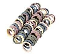 No Damage Hair Ties - Seamless Non-Slip No Damage 100 Piece | Pony Tails Hair Ties | Soft Thick Black Elastic Bands For Women Girls Ponytail Travel Sports Housework Home Work Dates High Elasticity 4cm