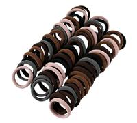 No Damage Hair Ties - Soft Seamless Anti Slip Thickened Ponytail Bands 100 Piece Set for Women Teens Girls | Stretch Hair Accessories for Sports Work Home Dates Daily Wear Styling Use