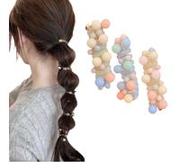 No Damage Soft Elastic Spiral Hair Ties for Women, Spiral Stretchy Ponytail Holders, Phone Cord Hair Ties Spiral Hair Ties for Thick Hair, Ponytails (3Pcs-A)