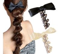 No Damage Soft Elastic Spiral Hair Ties, Phone Cord Hair Ties Spiral Ponytail Holders for Thin Hair & Thick Hair (2Pcs-a)