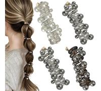 No Damage Soft Elastic Spiral Hair Ties, Phone Cord Hair Ties Spiral Ponytail Holders for Thin Hair & Thick Hair (4Pcs-b)