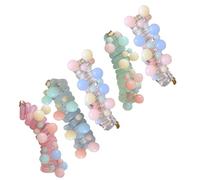 No Damage Soft Elastic Spiral Hair Ties - Professional Gentle Hold for Thick & Curly Hair, Women's No Dent Spiral Hair Bands, 5 Pack Elastic Reusable Ponytail Holders Comfy (FS-E)