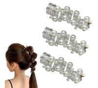 No Damage Soft Elastic Spiral Hair Ties - Soft Elastic Phone Cord Hair Coils for Women Girls, Gentle Ponytail Holders No Crease No Pull Hair Bands (White)