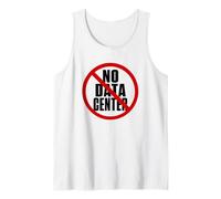 No Data Center - Simple Minimal Text Black with Red Camiseta sin Mangas