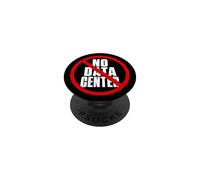 No Data Center - Simple Minimal Text Black with Red PopSockets PopGrip Adhesivo