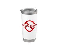 No Data Center - Simple Minimal Text Red Vaso térmico de acero inoxidable de doble pared