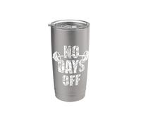 No Days Off Bodybuilder - Pesa para culturismo Vaso térmico de acero inoxidable de doble pared