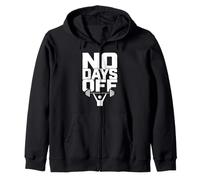No Days Off Fitness Motivación Gimnasio Entrenamiento Sudadera con Capucha