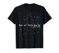 No de Este Mundo Espacial Juan 17 Oración Citas de la Biblia Católica Camiseta gráfica económica, Hombre, Negro, M