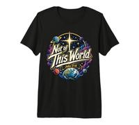 No de Este Mundo Espacial Juan 17 Oración Citas de la Biblia Católica Camiseta Premium