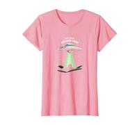 No de por aquí: Humor de Ciencia ficción para visitantes alienígenas Camiseta, Mujer, Rosado, XS