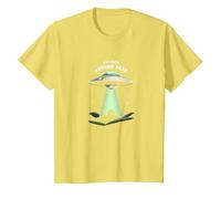No de por aquí: Humor de Ciencia ficción para visitantes alienígenas Camiseta, Niños, Limón, 10 años