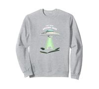 No de por aquí: Humor de Ciencia ficción para visitantes alienígenas Sudadera, Unisex para Adultos, Gris Jaspeado, S